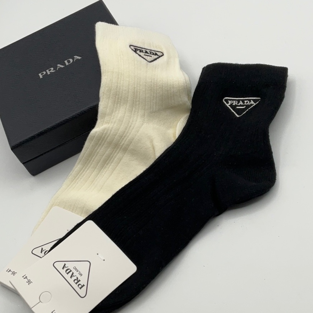 - Prada Black and White Casual Socks